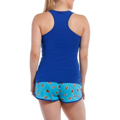 Cotton Jersey Tank & Short Sleep Set Snack All Night