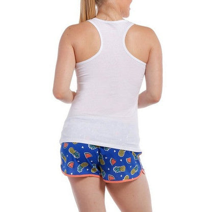 Cotton Jersey Tank & Short Sleep Set Aloha/Pineapple