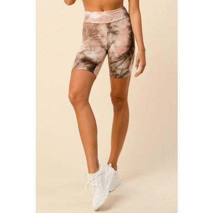 JP34743BT13 Tie Dye Biker Shorts Bake Pink 