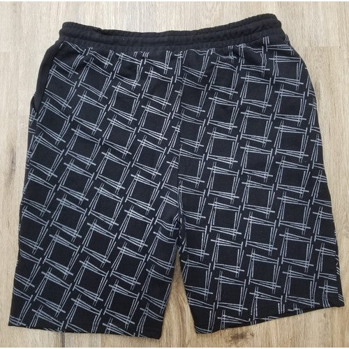 H&M Sweatshorts Pattern Black/Grey