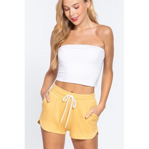 P12035 Wasitband Slub Terry Short Pants Vanilla