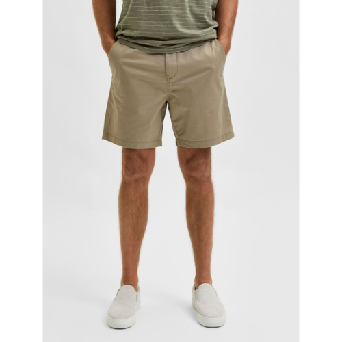 Selected Straight Fit Shorts Brown