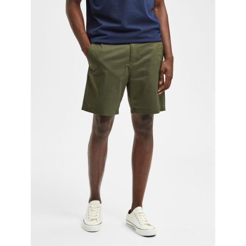 Selected Straight Fit Shorts Green