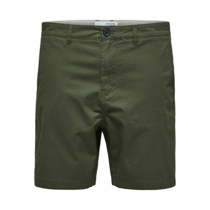 Selected Straight Fit Shorts Green