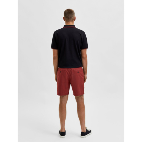 Selected Straight Fit Shorts Red