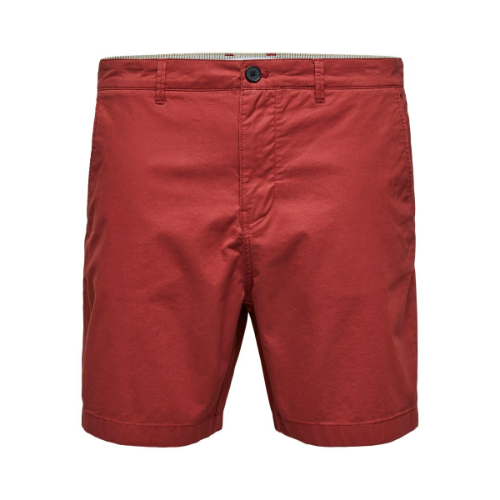 Selected Straight Fit Shorts Red