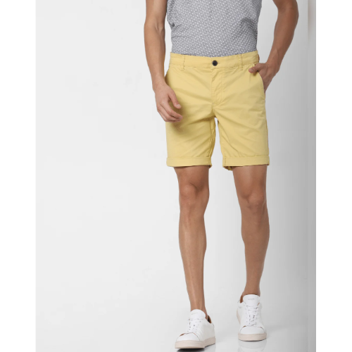 Selected Straight Fit Shorts Yellow