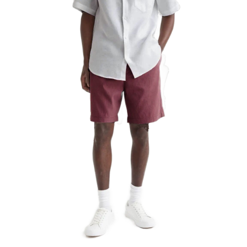 H&M LOGG Linen Shorts Maroon