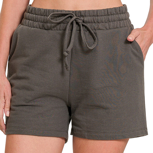 TP-39015 French Terry Jogger Shorts Ash Grey