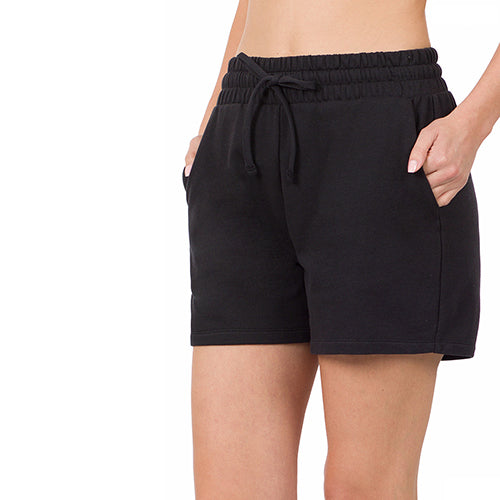 TP-39015 French Terry Jogger Shorts Black