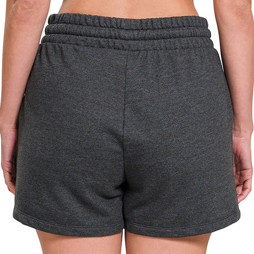 French Terry Jogger Shorts Charcoal