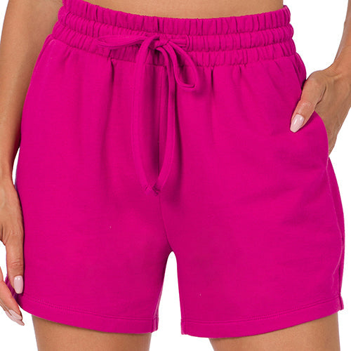 TP-39015 French Terry Jogger Shorts Magenta