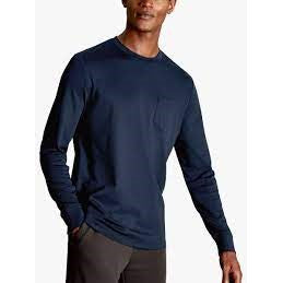 H&M Pima Cotton Long Sleeve Jersey Navy