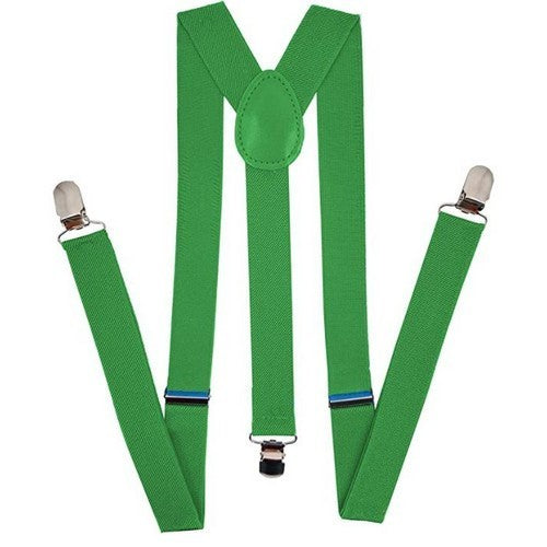 Elastic Suspenders Green