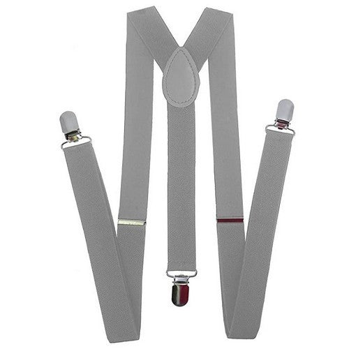 Elastic Suspenders Grey