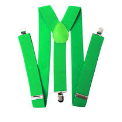 Elastic Suspenders Neon Green