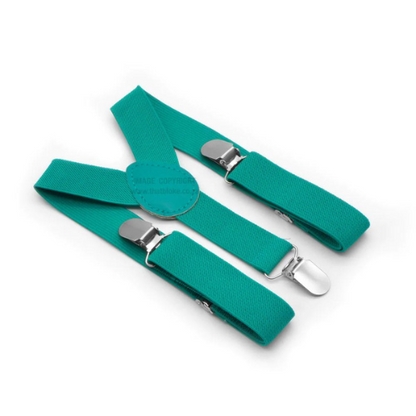 Elastic Suspenders Rust Green