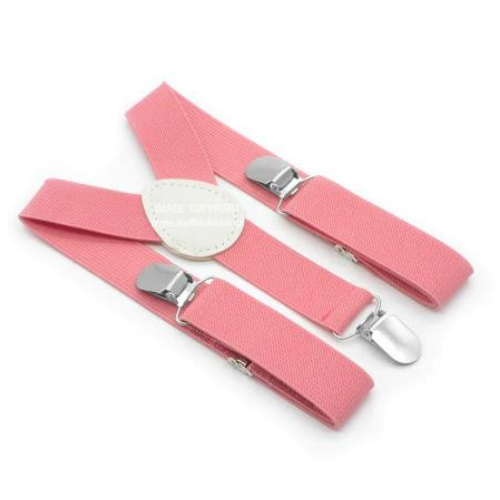 Elastic Suspenders Rust Pink
