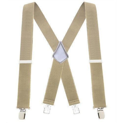 Elastic Suspenders Tan