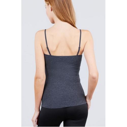 Vest with Built-In Bra Charcoal Grey