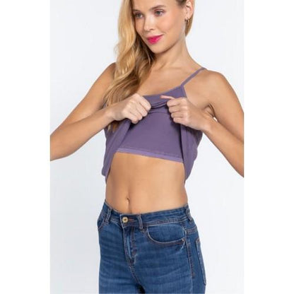 Vest with Built-In Bra Dusty Lavender