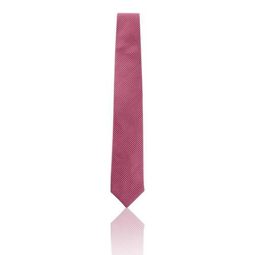 Marks & Spencer Luxury Pure Silk Geometric Print Pink Tie