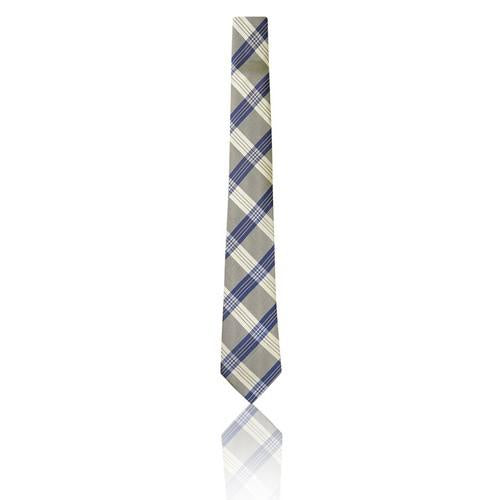 Marks & Spencer Pure Silk Checked Yellow Tie