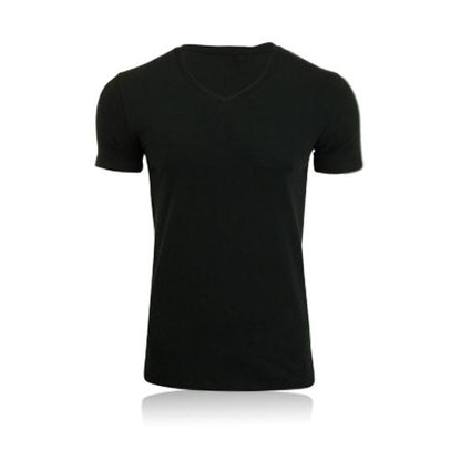 WALI V Neck T-Shirt Black