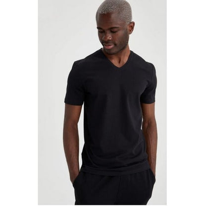 WALI V Neck T-Shirt Black