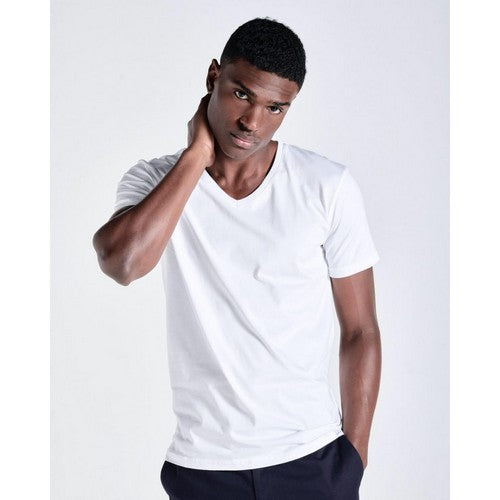 WALI V Neck T-Shirt White