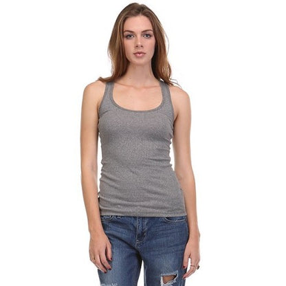 RK14927T Rib Tank W/Twill Tape Heather Charcoal