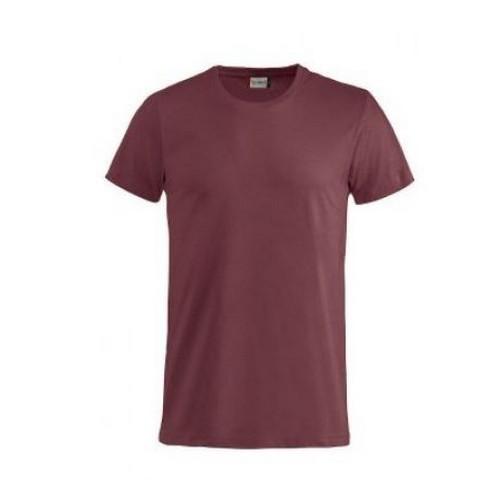 Clique Crew Neck T-Shirt Maroon