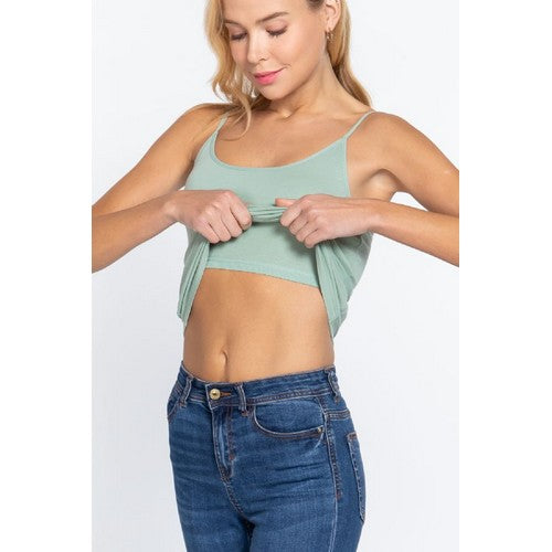 Vest With Built-In Bra Leaf Mint