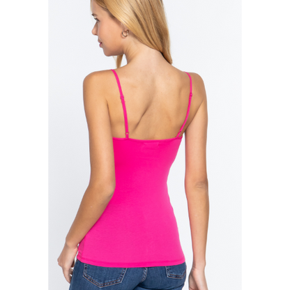 Vest With Built-In Bra Fuchsia