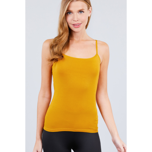 Vest With Built-In Bra Mustard