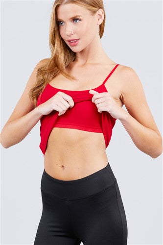 Vest With Built-In Bra Bold Red