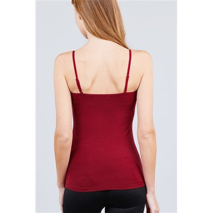 Vest with Built-In Bra Ruby Burgundy