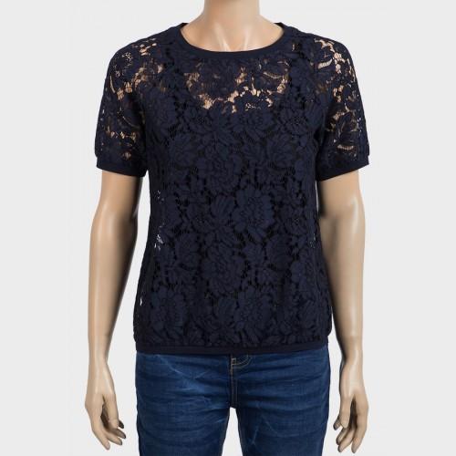 Promod Full Lace Top Navy