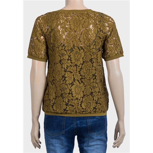 Promod Full Lace Top Olive