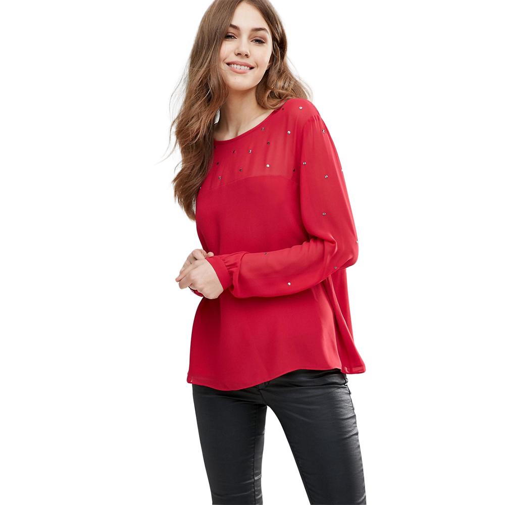 French Connection Arctic Spell Blouse Morello 