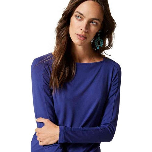 Marks & Spencer Square Neck Blue Top