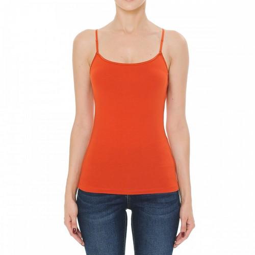 61000 Bra-Strap Camisole Built-In Bra Top Bright Rust