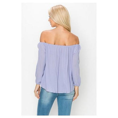 Off Shoulder Top True Lavender