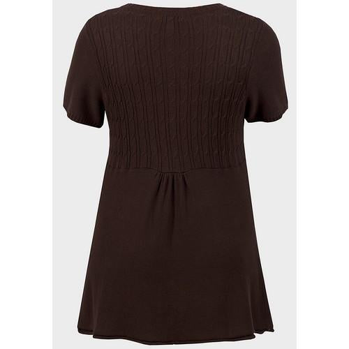 Maurices Plus Size Short Sleeve Cardigan Brown