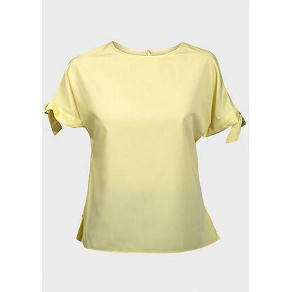 Peacocks Tie Sleeve Blouse Lemon Yellow