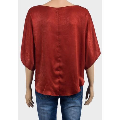 TU Batwing Oversize Tie Hem Top Bronze