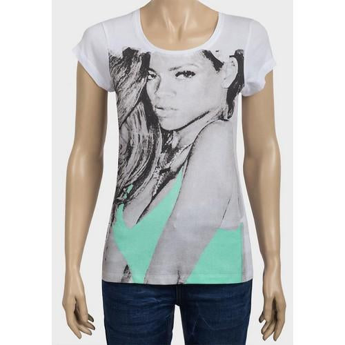 Rihanna Print T-Shirt Off White