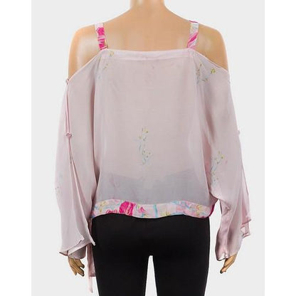 Fever Cold Shoulder Batwing Top Pink