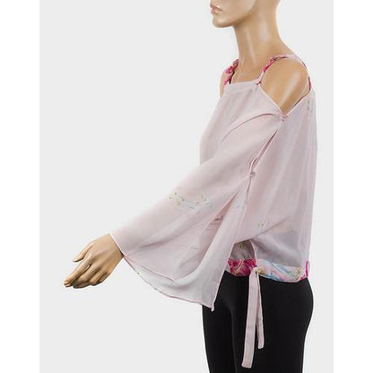 Fever Cold Shoulder Batwing Top Pink