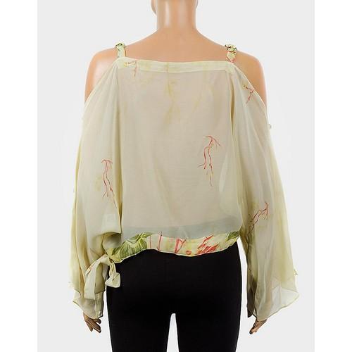 Fever Cold Shoulder Batwing Top Pale Yellow